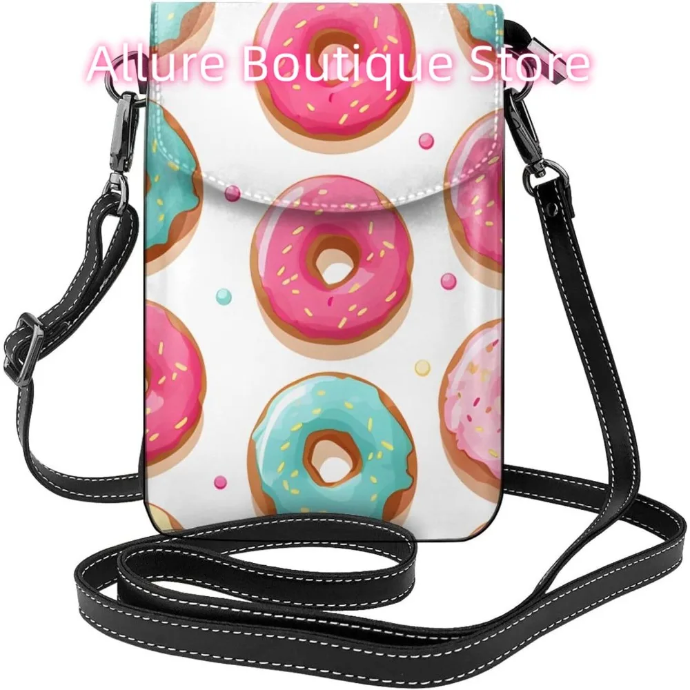 Классическая женская сумка через плечо с пончиками и десертами из искусственной кожи, маленькая дорожная сумка для мобильного телефона, легкий мини-кошелек для телефона, кошелек Cros 
Классическая женская сумка через плечо с пончиками и десертами из искусственной кожи, маленькая дорожная сумка для мобильного телефона, легкий мини-кошелек для телефона, кошелек Cros