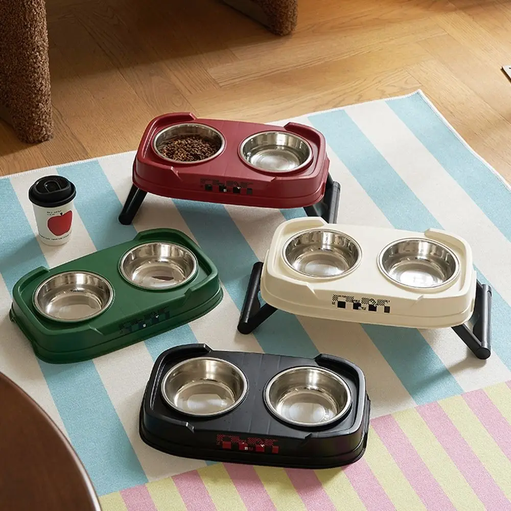 Plastic/Stainless Steel Double Cat Bowl Neck Protection Anti-flip Pet Water Food Bowl Non-Slip Adjustable Cat Feeding Bowl
Plastic/Stainless Steel Double Cat Bowl Neck Protection Anti-flip Pet Water Food Bowl Non-Slip Adjustable Cat Feeding Bowl
