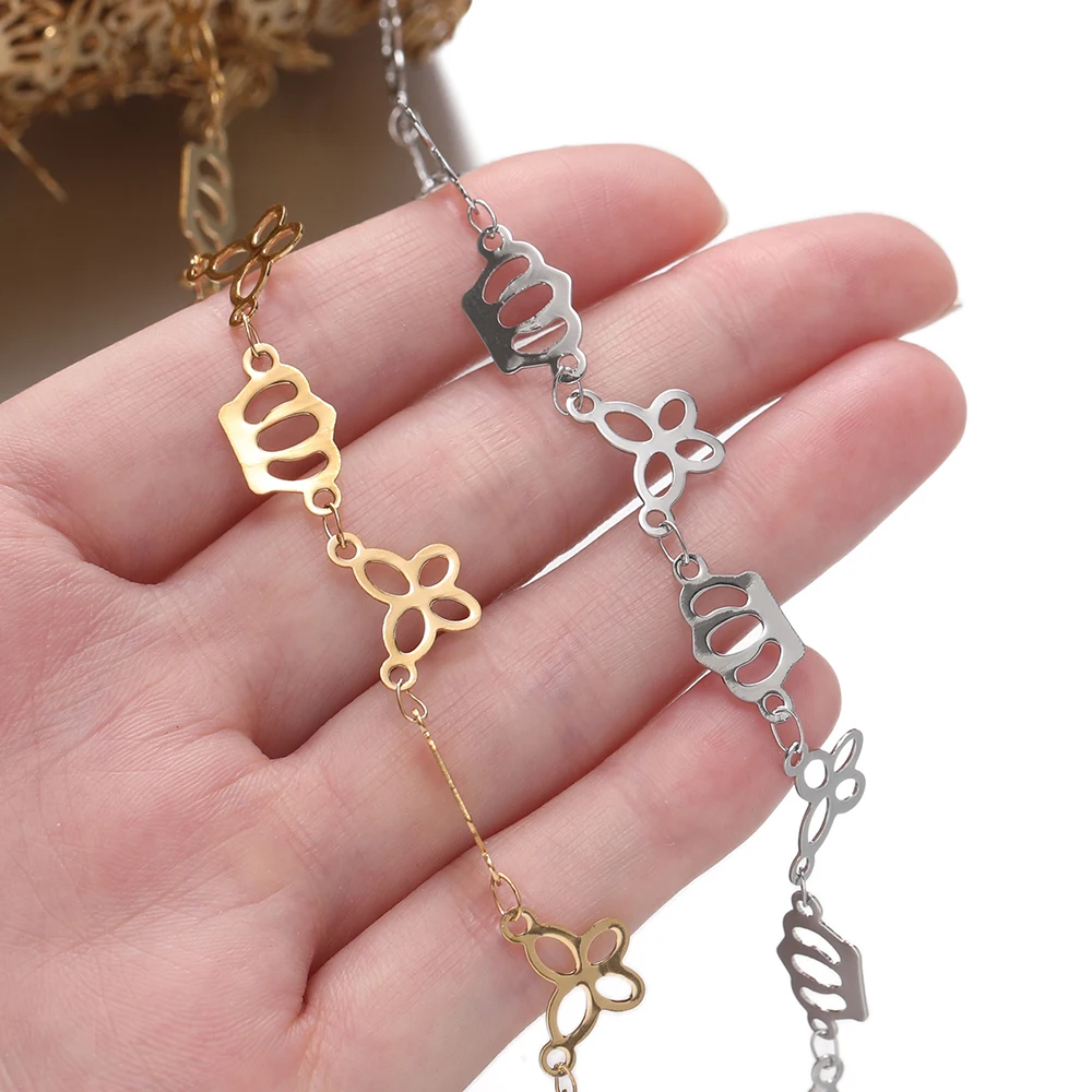 1Meter/Lot Stainless Steel Butterfly Crown Chain Beaded Gold/Steel Color Bead Chain for Jewelry Making DIY Bracelet Necklace
1Meter/Lot Stainless Steel Butterfly Crown Chain Beaded Gold/Steel Color Bead Chain for Jewelry Making DIY Bracelet Necklace