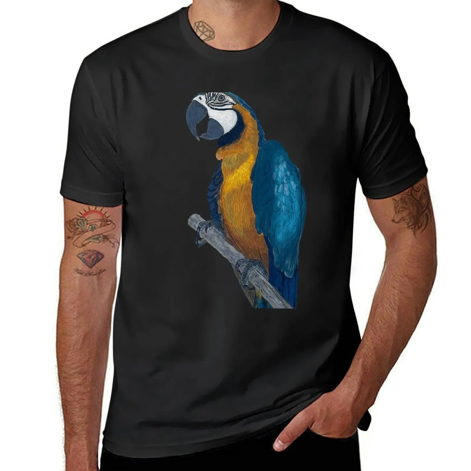 Blue + Yellow Macaw on a Twig Scientific Drawing T-Shirt Blouse funnys oversized tops big and tall t shirts for men
Blue + Yellow Macaw on a Twig Scientific Drawing T-Shirt Blouse funnys oversized tops big and tall t shirts for men