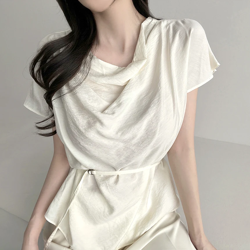 Elegant Chic V-Neck Design Belted Slimming Commute Personality Hidden Neckline Top French Style Polyester Fiber Short Sleeve ...
Elegant Chic V-Neck Design Belted Slimming Commute Personality Hidden Neckline Top French Style Polyester Fiber Short Sleeve ...