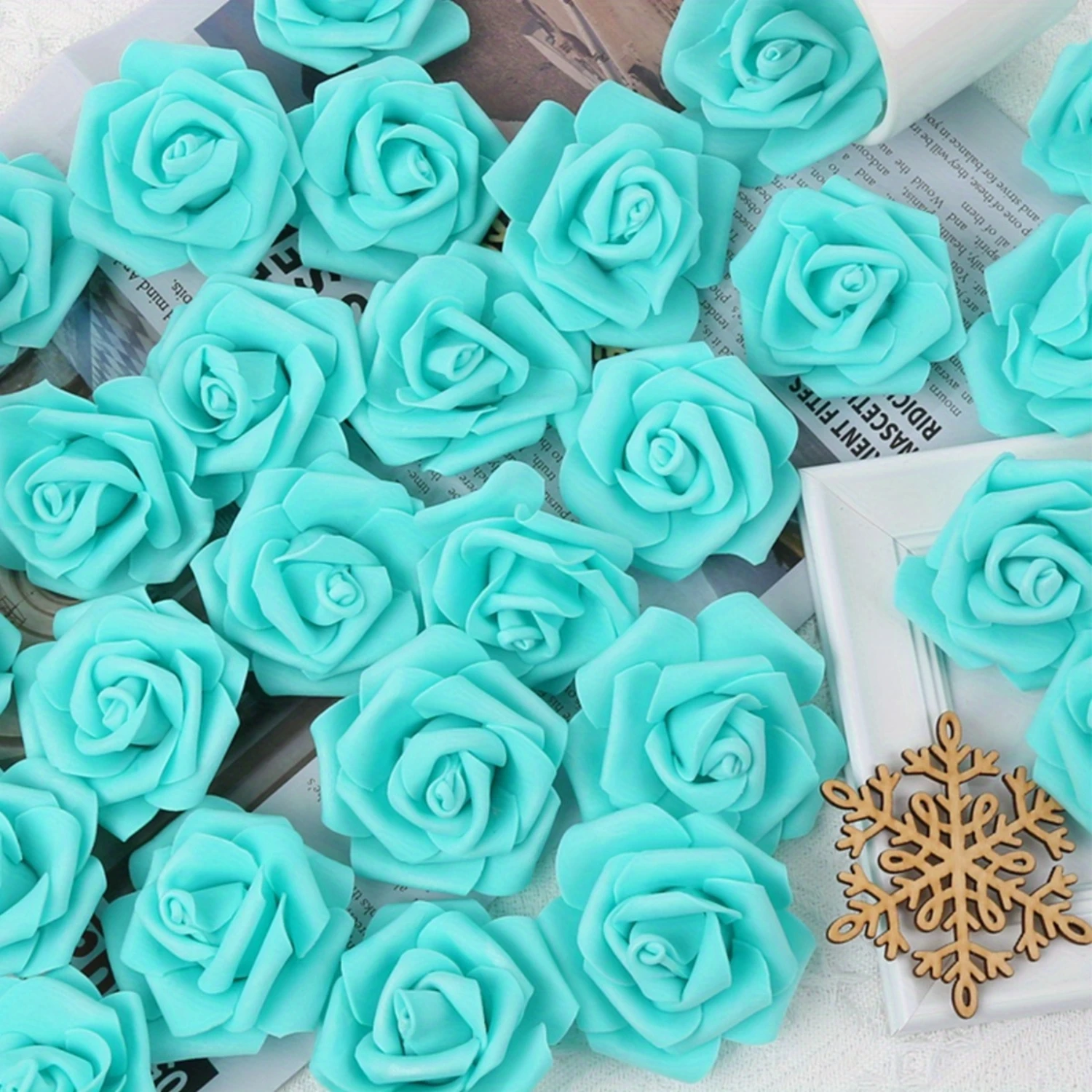 100 Pcs Artificial Rose Flower Heads - Soft Foam, -Realistic, DIY Perfect - Ideal for Romantic Wedding Decor, Baby Shower, Cente
100 Pcs Artificial Rose Flower Heads - Soft Foam, -Realistic, DIY Perfect - Ideal for Romantic Wedding Decor, Baby Shower, Cente