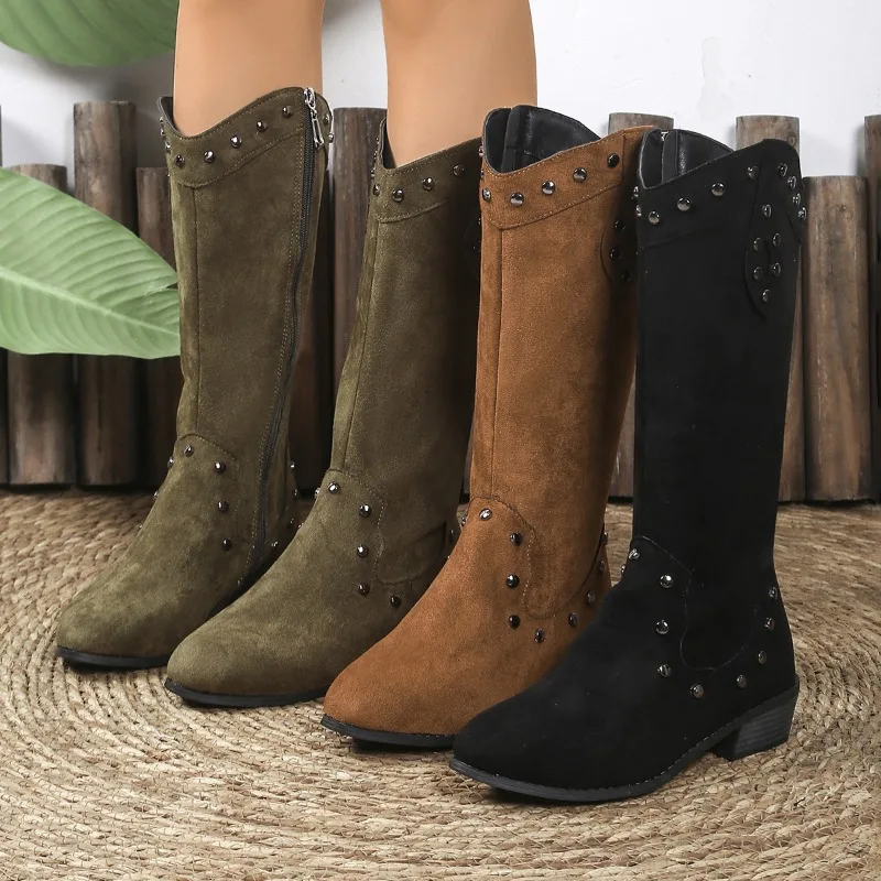 Retro V-neck Western Cowboy Boots for Women, Pointed-toe Thick High-heeled Fashion Boots, 2026 New Style Plus-size Women's Boots
Retro V-neck Western Cowboy Boots for Women, Pointed-toe Thick High-heeled Fashion Boots, 2026 New Style Plus-size Women's Boots