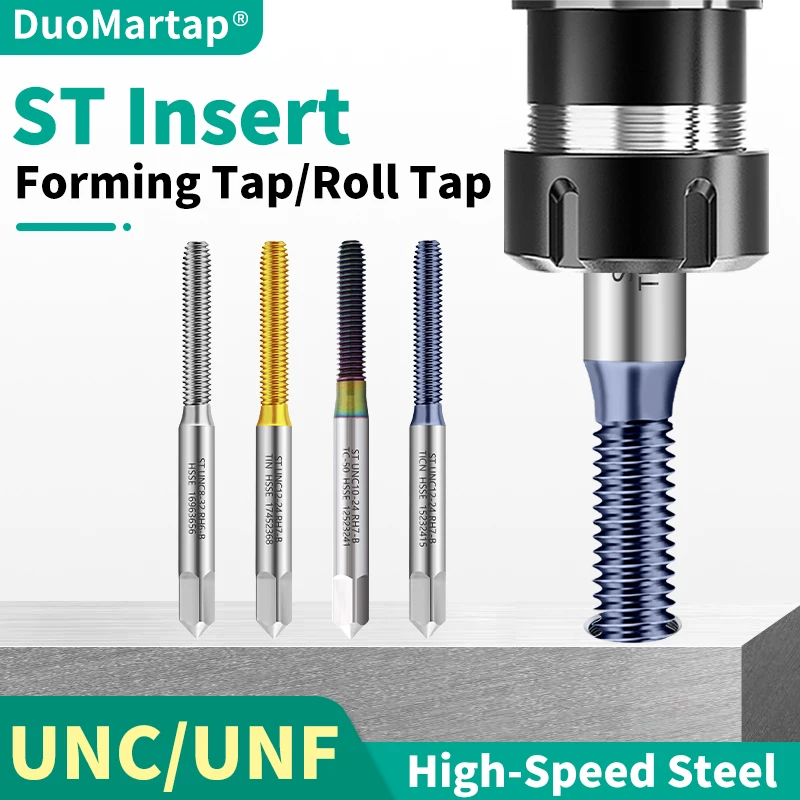 Duo Martap HSSE-M35 JIS Standard Insert Spiral Forming Tap STI ST UNC UNF 4-40--1/4 5/16 Machine Screw Thread Taps
Duo Martap HSSE-M35 JIS Standard Insert Spiral Forming Tap STI ST UNC UNF 4-40--1/4 5/16 Machine Screw Thread Taps