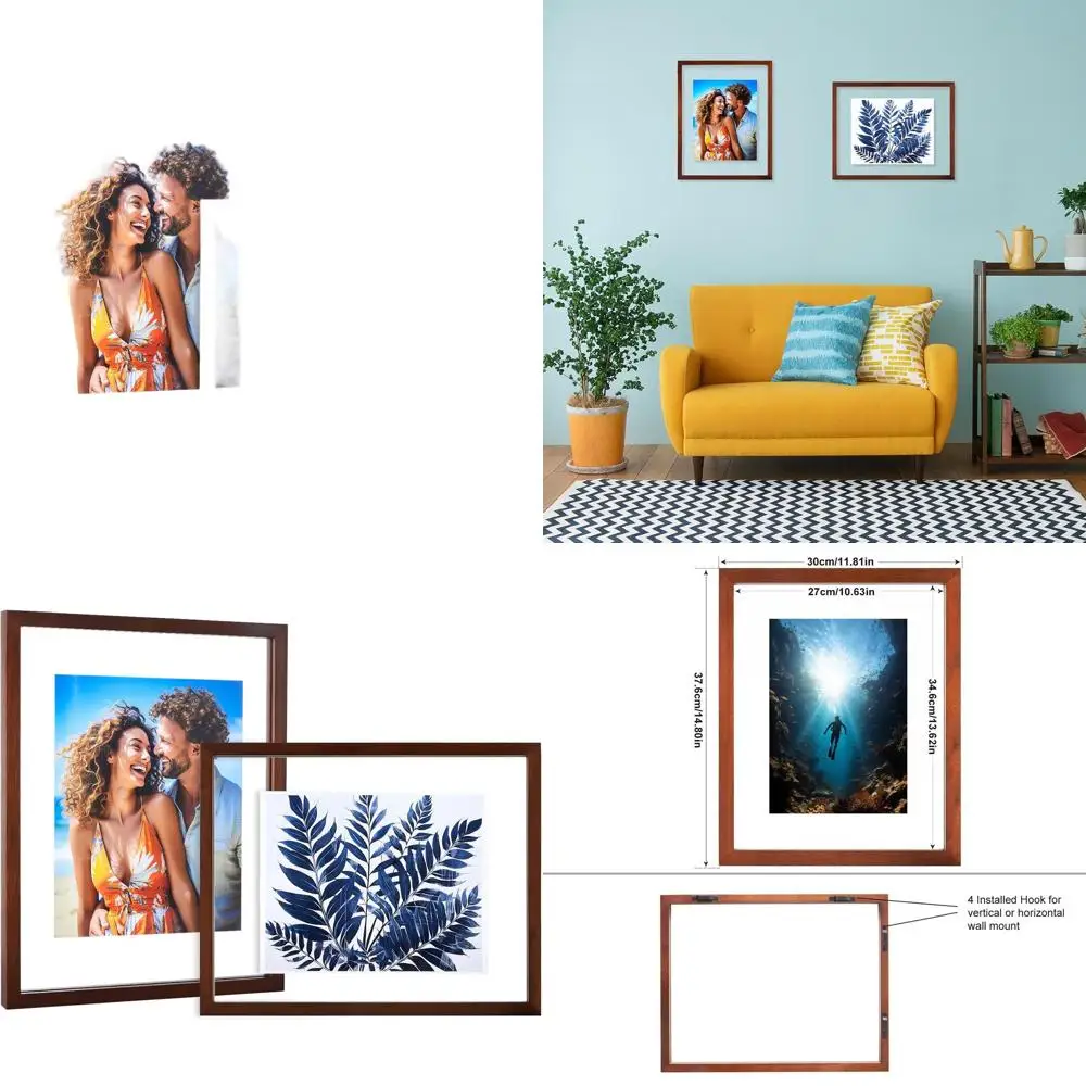 Set of 2 Retro Walnut Floating Frames for 11x14 Photos, Suitable for 8x10, 7x9, 5x7, 8.5x11 Certificates
Set of 2 Retro Walnut Floating Frames for 11x14 Photos, Suitable for 8x10, 7x9, 5x7, 8.5x11 Certificates