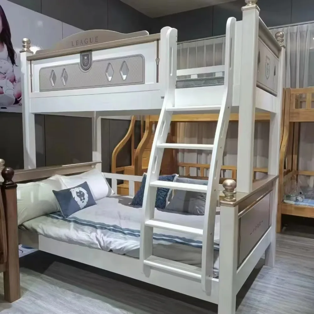 Children Bedroom Furniture Sets Modern Solid Wooden Bunk Bed for Kids
Children Bedroom Furniture Sets Modern Solid Wooden Bunk Bed for Kids