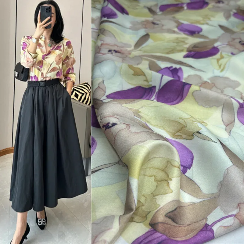 Tulip Print New Chinese-Style Satin Rayon Designer Soft Draping Premium Custom Dress & Blouse Fabric Sewing Accessories
Tulip Print New Chinese-Style Satin Rayon Designer Soft Draping Premium Custom Dress & Blouse Fabric Sewing Accessories