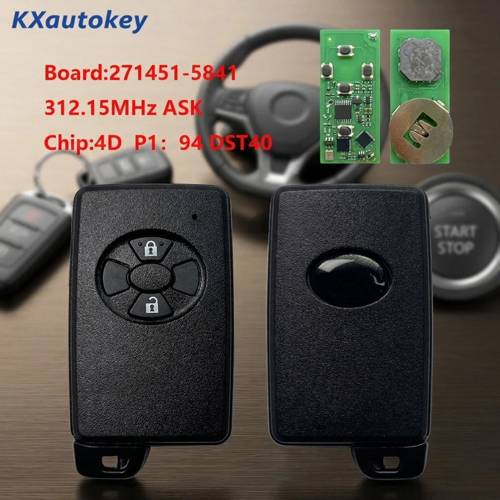 KXK007076 Для Toyota Vitz Ractis IST 2005+ Board-271451-5841 2 кнопки, прочный, высокоточный смарт-ключ с дистанционным управлением для Toyota
KXK007076 Для Toyota Vitz Ractis IST 2005+ Board-271451-5841 2 кнопки, прочный, высокоточный смарт-ключ с дистанционным управлением для Toyota