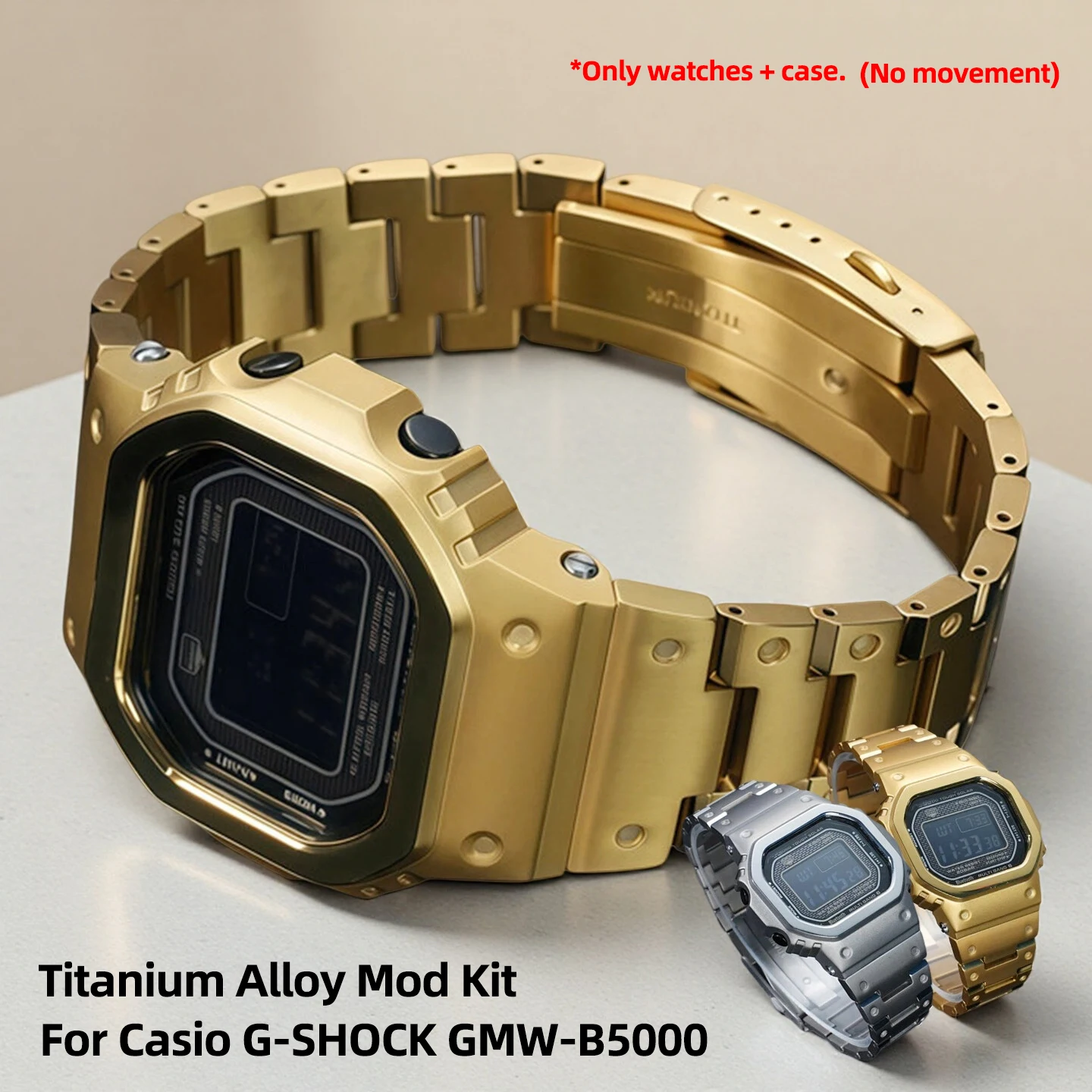 GMW-B5000 MRG-B5000 Titanium Alloy Mod Kit For Casio 3459 G-SHOCK gmw-b5000 Modified Case Bracelet Bezel Watchband With Tool
GMW-B5000 MRG-B5000 Titanium Alloy Mod Kit For Casio 3459 G-SHOCK gmw-b5000 Modified Case Bracelet Bezel Watchband With Tool