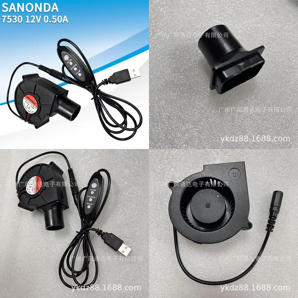 7530 DC Blower Fan for Laptop Cooling with Round Air Duct USB Adjustable Speed Controller High Medium Low LED Display for
7530 DC Blower Fan for Laptop Cooling with Round Air Duct USB Adjustable Speed Controller High Medium Low LED Display for