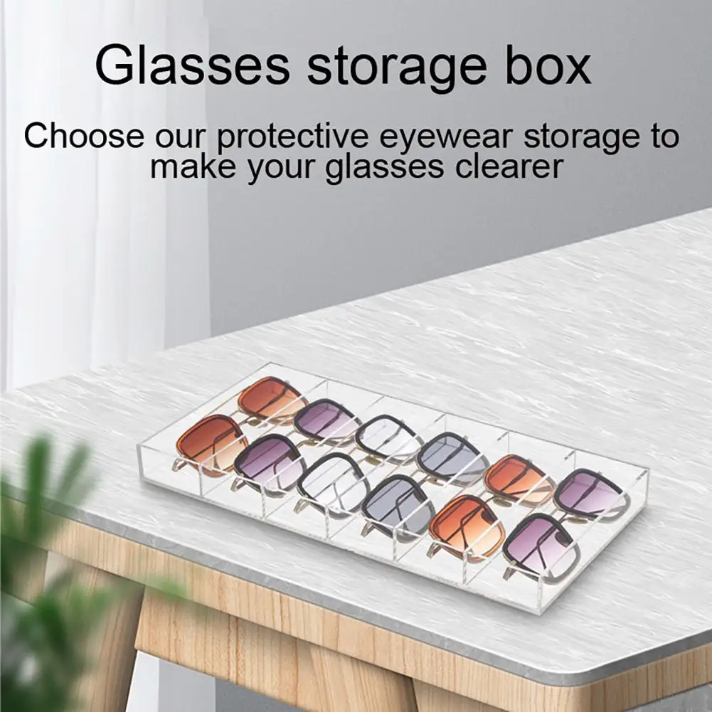 Eyewear Organizer Sunglasses Storage Box Transparent 6-compartment Glasses Jewelry Storage Box with Capacity for Organization
Eyewear Organizer Sunglasses Storage Box Transparent 6-compartment Glasses Jewelry Storage Box with Capacity for Organization