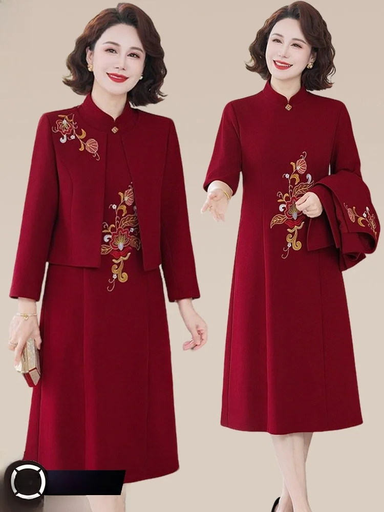 Hengyuanx New Wedding Dress Set for Young Mothers Elegant Two-piece Suit Bridal Gown with Embroidery And Zipper for Mature Women
Hengyuanx New Wedding Dress Set for Young Mothers Elegant Two-piece Suit Bridal Gown with Embroidery And Zipper for Mature Women