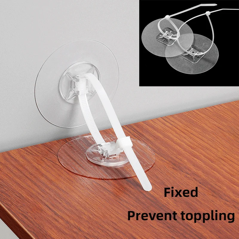 2Pcs Strong Self-adhesive Anti Cabinet Goods Shelves Falling Hook Wall Tie Line Holder Fixed Patch Retainer Protection Child
2Pcs Strong Self-adhesive Anti Cabinet Goods Shelves Falling Hook Wall Tie Line Holder Fixed Patch Retainer Protection Child