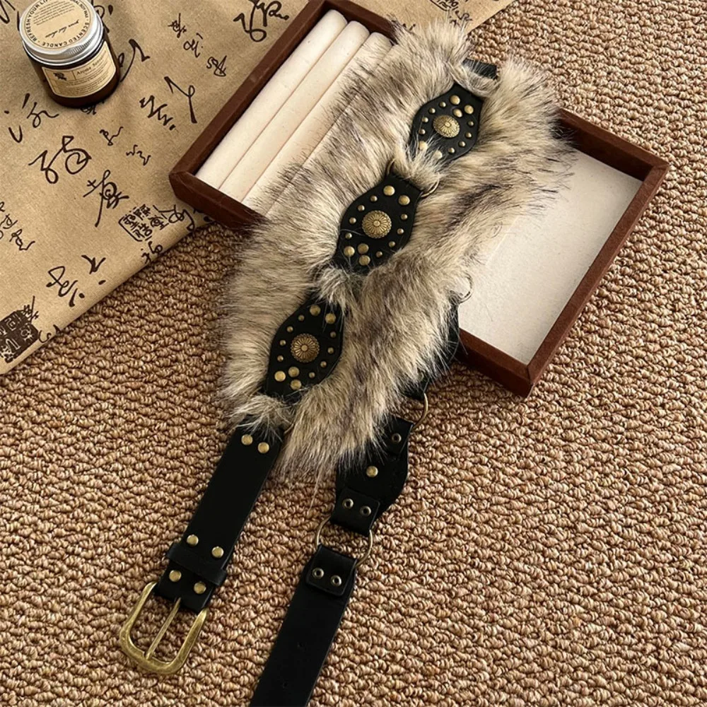 Vintage Spicy Girl Style Leather Fur Belt Retro Punk Furry Waistband Versatile Jeans Decor Y2K Plush Waist Belt Daily
Vintage Spicy Girl Style Leather Fur Belt Retro Punk Furry Waistband Versatile Jeans Decor Y2K Plush Waist Belt Daily