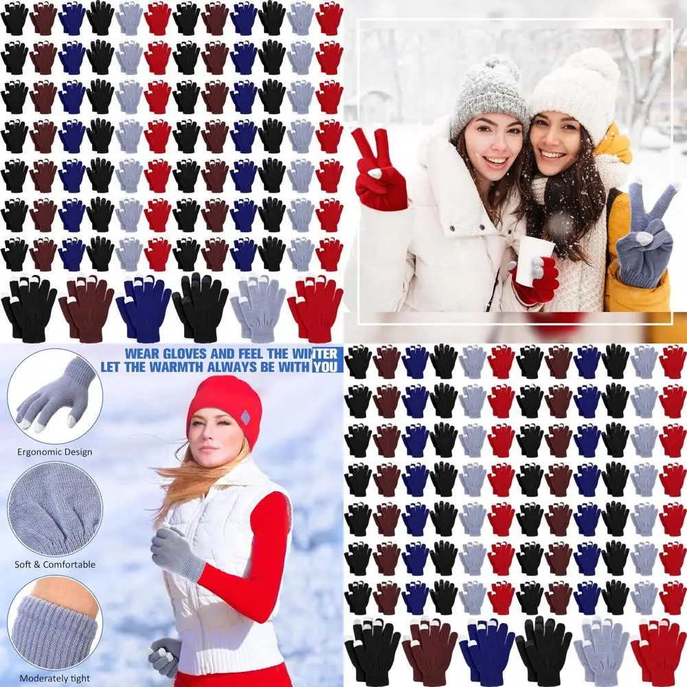 80 Pairs Winter Gloves in 6 Colors, Warm Stretchy Knit Touchscreen Gloves for Christian Charity Donations
80 Pairs Winter Gloves in 6 Colors, Warm Stretchy Knit Touchscreen Gloves for Christian Charity Donations