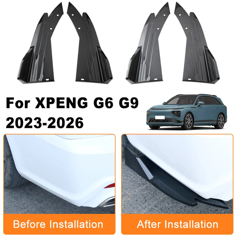 Car Rear Bumper Spoiler Lip Diffuser Side Skirt Splitter Wrap Angle Anti-Crash Protection Trim For XPENG G6 G9 2023-2026 2024
Car Rear Bumper Spoiler Lip Diffuser Side Skirt Splitter Wrap Angle Anti-Crash Protection Trim For XPENG G6 G9 2023-2026 2024