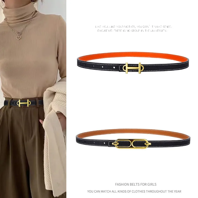 Women's Double-sided Genuine Leather Fashionable Thin Belt Versatile Summer Matching Skirt Dress Waist Closure Decorative Belt
Women's Double-sided Genuine Leather Fashionable Thin Belt Versatile Summer Matching Skirt Dress Waist Closure Decorative Belt