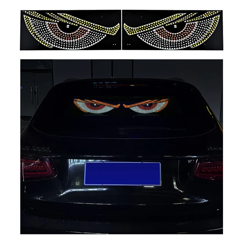 Cool USB Dynamic Big Devil Eyes Light for Cars, 11 Modes Flexible Window Screen LED Display for Automotive, Truck Animated Panel
Cool USB Dynamic Big Devil Eyes Light for Cars, 11 Modes Flexible Window Screen LED Display for Automotive, Truck Animated Panel