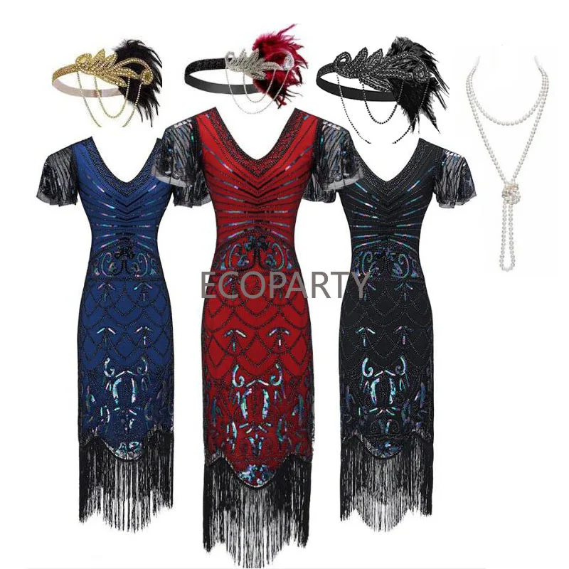 ecowalson Custom made Women 1920s Gatsby Sequin Tassel Cocktail Party Plus Dress with 20s Accessories Set vestidos de mujer
ecowalson Custom made Women 1920s Gatsby Sequin Tassel Cocktail Party Plus Dress with 20s Accessories Set vestidos de mujer