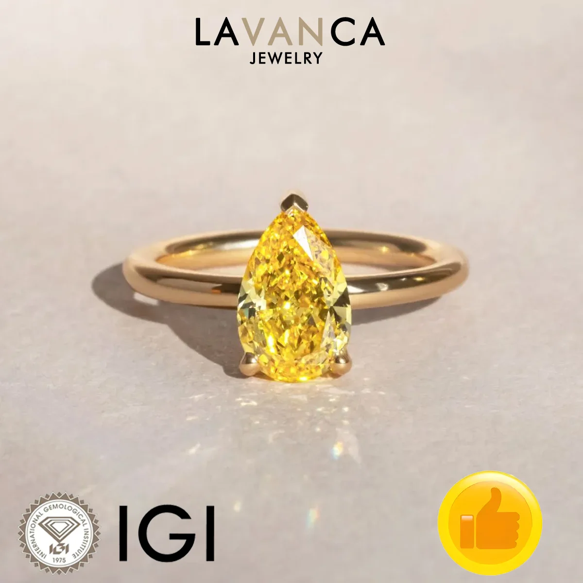 Yellow Pear Cut Lab Diamond Engagement Ring IGI Certified Lab Diamond Solitaire Ring 9K/14K/18K Gold Diamond Ring Fine Jewelry
Yellow Pear Cut Lab Diamond Engagement Ring IGI Certified Lab Diamond Solitaire Ring 9K/14K/18K Gold Diamond Ring Fine Jewelry