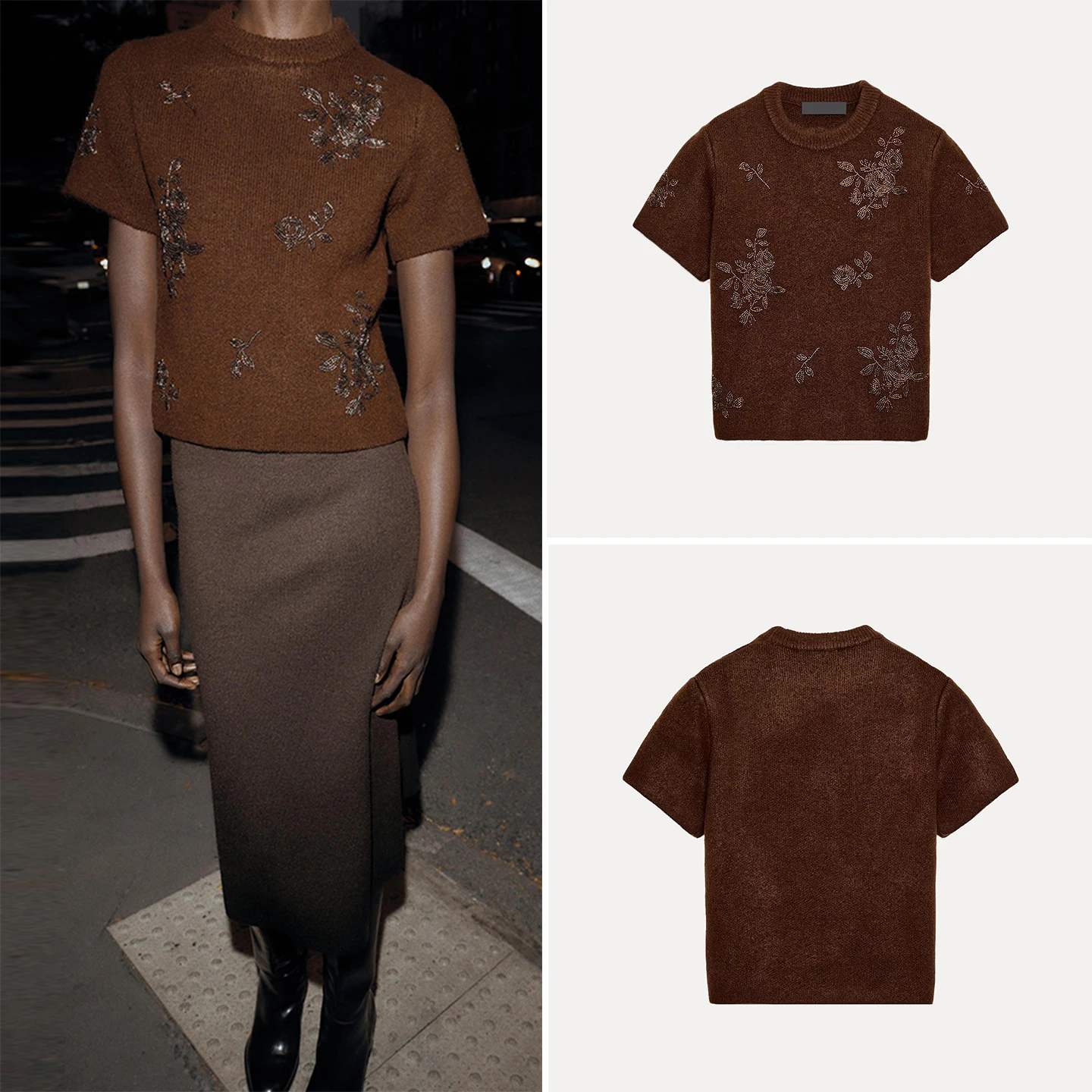 Women's round Ne ort Sve Knitted Sweater Beaded Decorated Autumn New Sle Comfortable Breathable Casual Faion
Women's round Ne ort Sve Knitted Sweater Beaded Decorated Autumn New Sle Comfortable Breathable Casual Faion