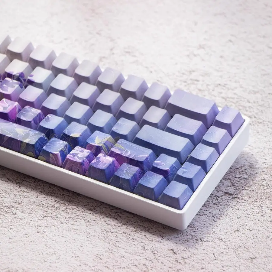Purple side engraved light-transmitting wisteria flower keycap 130 keys, suitable for wooting drunk deer atk Kezhi made8 and oth
Purple side engraved light-transmitting wisteria flower keycap 130 keys, suitable for wooting drunk deer atk Kezhi made8 and oth