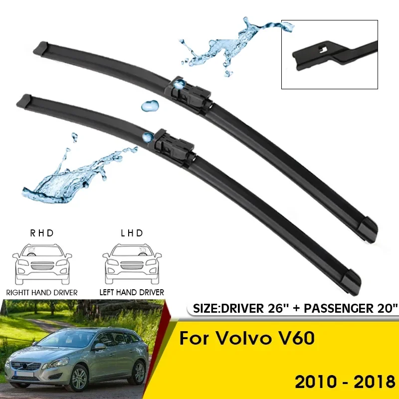Car Wiper Blades For Volvo V60 2010-2018 Windshield Windscreen Front Window Blades 26"+20" Car Accessories
Car Wiper Blades For Volvo V60 2010-2018 Windshield Windscreen Front Window Blades 26"+20" Car Accessories