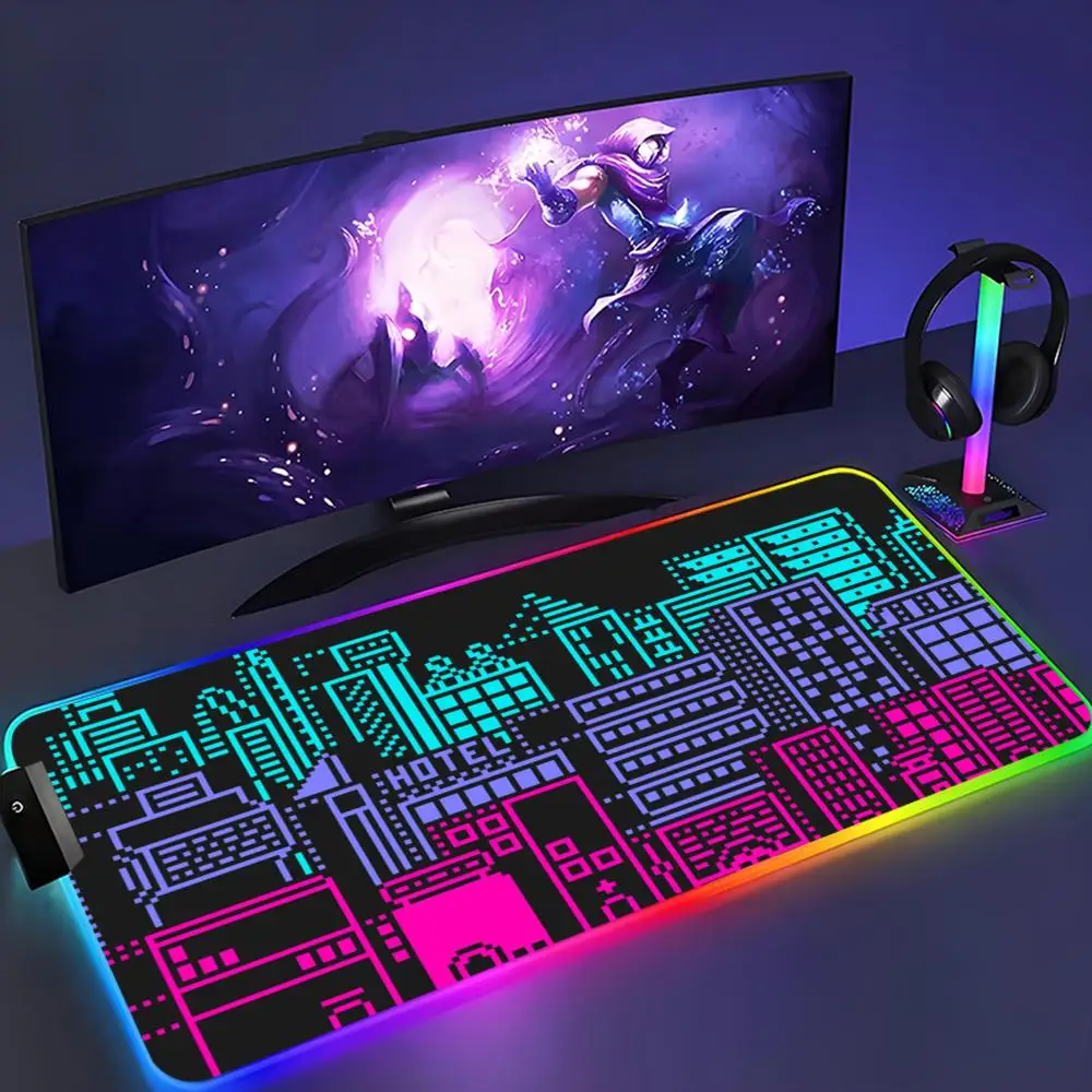 Коврик для мыши с неоновым пикселем XXL RGB Коврик для мыши Kawaii Игровые аксессуары Компьютерная клавиатура Большой светодиодный настольный коврик Коврик для мыши с подсветкой
Коврик для мыши с неоновым пикселем XXL RGB Коврик для мыши Kawaii Игровые аксессуары Компьютерная клавиатура Большой светодиодный настольный коврик Коврик для мыши с подсветкой