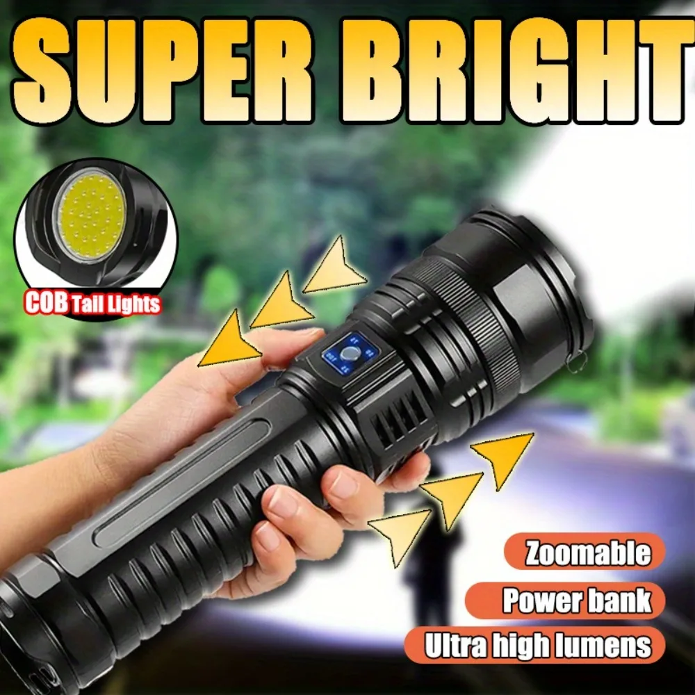 Super Bright Led Flashlight with COB Light Shoulder Strap Rechargeable Portable Emergency Camping Hunting Outdoor lantern
Super Bright Led Flashlight with COB Light Shoulder Strap Rechargeable Portable Emergency Camping Hunting Outdoor lantern