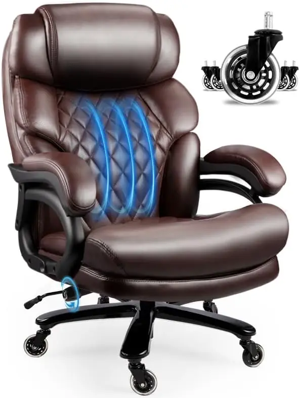 Office Chair, Heavy Duty Executive Chair with High Back, Extra Wide Seat and Adjustable Lumbar, Large Computer Desk Chairs
Office Chair, Heavy Duty Executive Chair with High Back, Extra Wide Seat and Adjustable Lumbar, Large Computer Desk Chairs