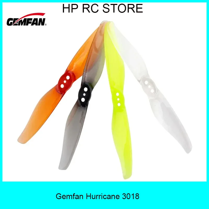 4Pairs Gemfan Hurricane 3018 3inch 2-Blade Propeller 1.5mm/2.0mm Hole T Mount for RC FPV Racing Toothpick Drone Multirotor Part
4Pairs Gemfan Hurricane 3018 3inch 2-Blade Propeller 1.5mm/2.0mm Hole T Mount for RC FPV Racing Toothpick Drone Multirotor Part