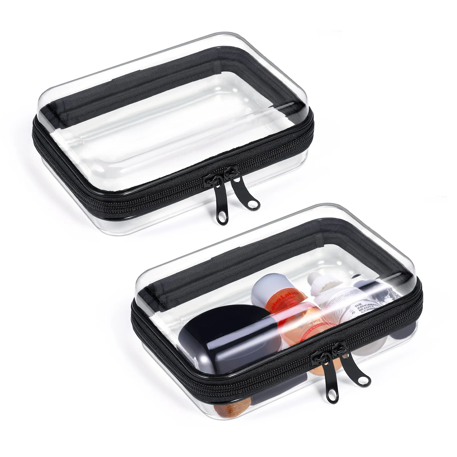 2Pcs Clear Hard Plastic Zipper Pouches Waterproof Rigid Toiletry & Diaper Bag Organizer for Cosmetics Office Documents
2Pcs Clear Hard Plastic Zipper Pouches Waterproof Rigid Toiletry & Diaper Bag Organizer for Cosmetics Office Documents