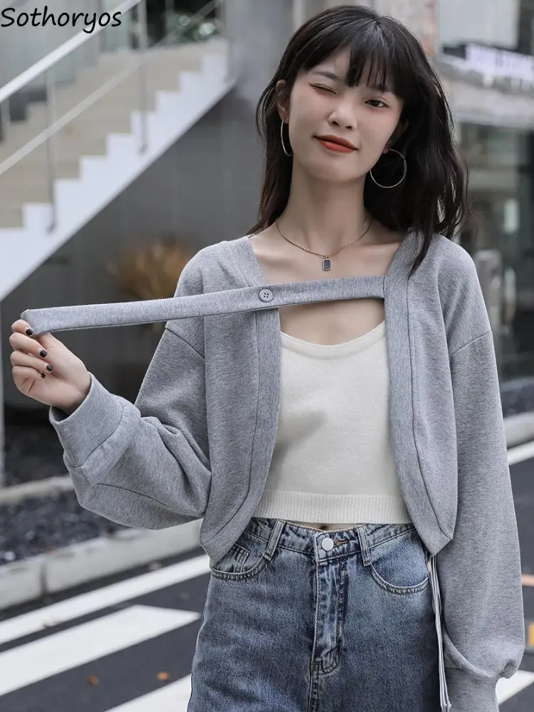 Sweatshirts Women Pure Personality Soft Korean Style Simple Ladies Spring All-match Stylish Tender Leisure Basics New Seductive
Sweatshirts Women Pure Personality Soft Korean Style Simple Ladies Spring All-match Stylish Tender Leisure Basics New Seductive