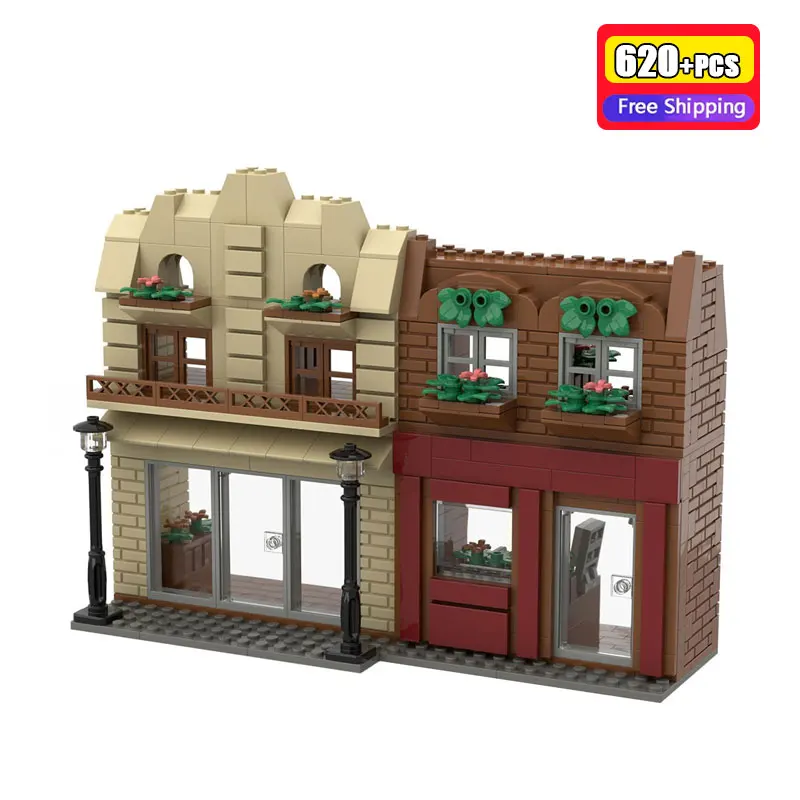 620 деталей, строительные блоки, городская архитектура, модульный дом, магазин, ресторан, развивающий конструктор, креативный подарок
620 деталей, строительные блоки, городская архитектура, модульный дом, магазин, ресторан, развивающий конструктор, креативный подарок
