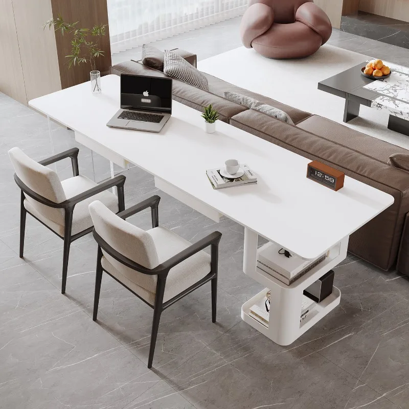 Slate acrylic office desk cream style minimalist household long computer desk writing escritorios de computadora furniture
Slate acrylic office desk cream style minimalist household long computer desk writing escritorios de computadora furniture