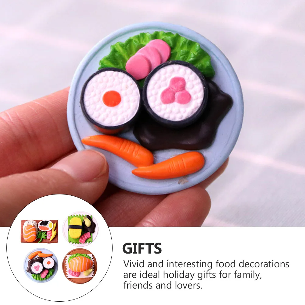 4 Pcs Sushi Ornaments Environmental Mini Japanese Food Fake Luxury for Front Door Model Playset Pvc
4 Pcs Sushi Ornaments Environmental Mini Japanese Food Fake Luxury for Front Door Model Playset Pvc