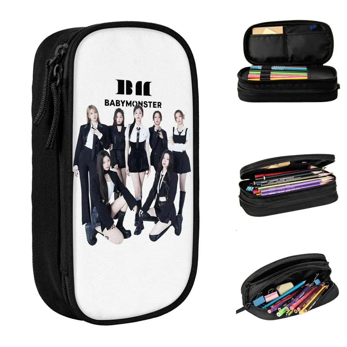 Babymonster Music Pencil Cases Fashion KPOP Pen Bags Student Large Storage Students School Zipper Pencil Box
Babymonster Music Pencil Cases Fashion KPOP Pen Bags Student Large Storage Students School Zipper Pencil Box