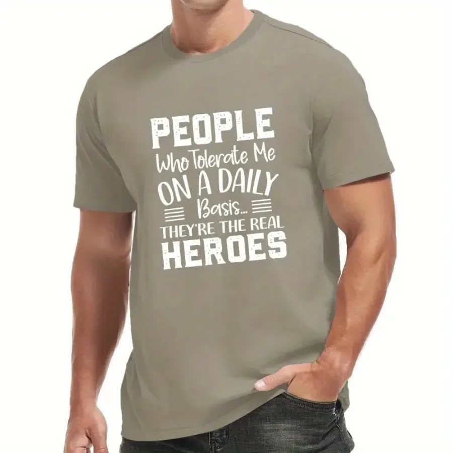 People Who Tolerate Me Men's Short Sleeve T-Shirts Summer Sports Casual Tops
People Who Tolerate Me Men's Short Sleeve T-Shirts Summer Sports Casual Tops