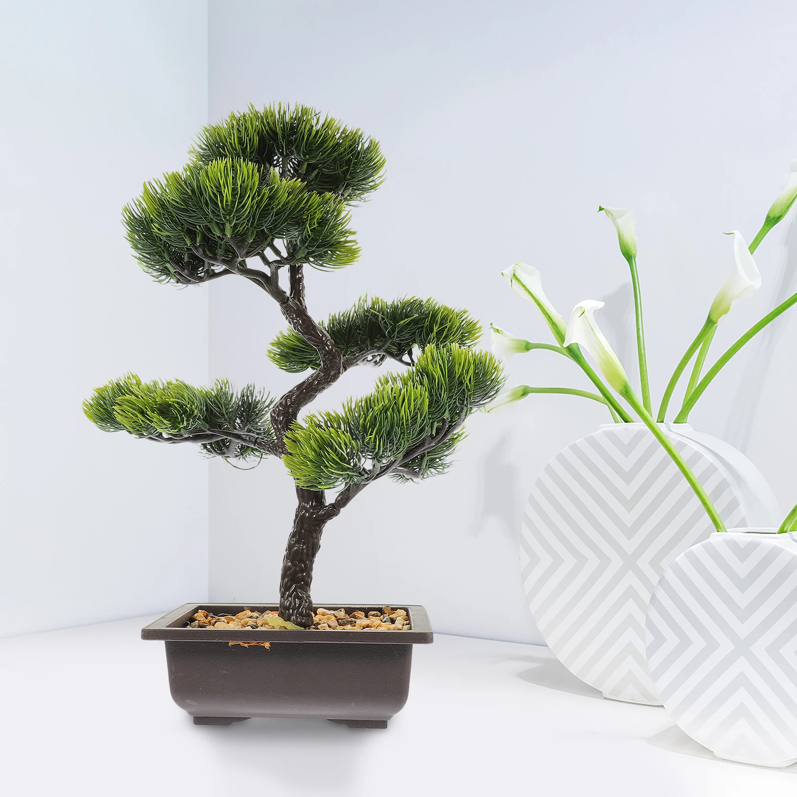 Artificial Bonsai Pine Tree Compact Realistic Fake Plant Faux Potted Desk Decoration Mini Tree Ornament Fake Plant
Artificial Bonsai Pine Tree Compact Realistic Fake Plant Faux Potted Desk Decoration Mini Tree Ornament Fake Plant