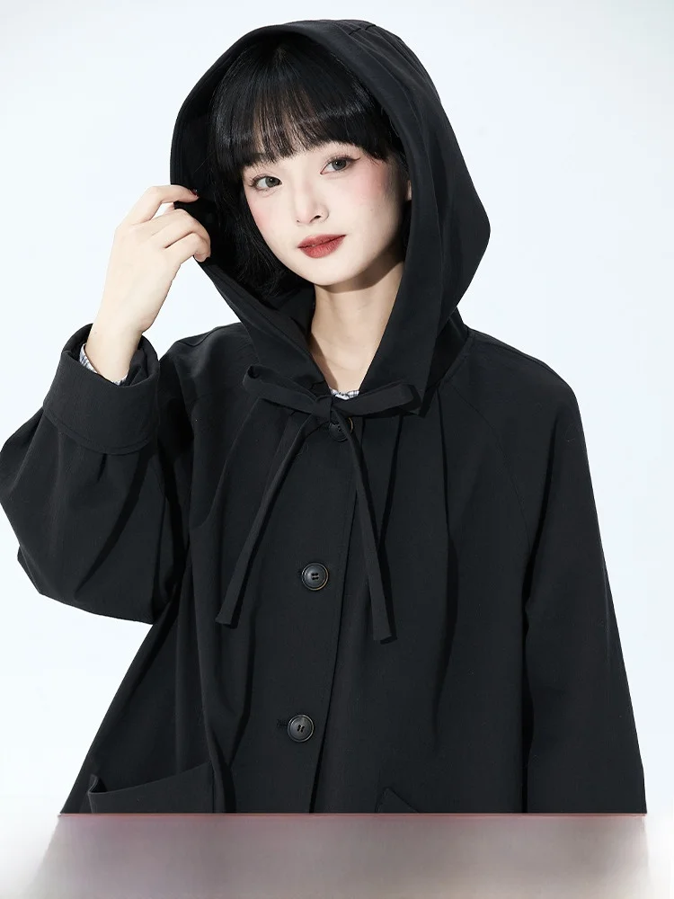 Bla Hooded Jaet Women's Loose Fit Medium Length Autumn Winter New Sle Cong Tailor Sweet Sle Polyester Fiber Coat
Bla Hooded Jaet Women's Loose Fit Medium Length Autumn Winter New Sle Cong Tailor Sweet Sle Polyester Fiber Coat