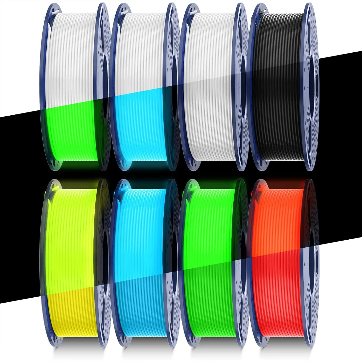 Glow in Dark PLA Bundle, Luminous 3D Printer Filament 1.75mm, Dimensional Accuracy +/- 0.02mm, 250g Spool 8 Packs (Black White
Glow in Dark PLA Bundle, Luminous 3D Printer Filament 1.75mm, Dimensional Accuracy +/- 0.02mm, 250g Spool 8 Packs (Black White