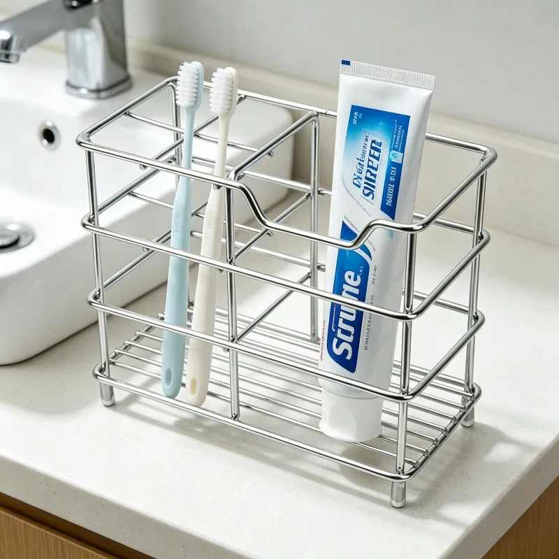 Five-slot Stainless Steel Toothbrush Holder Bathroom Multifunctional Storage Box Space-saving Washing Storage Box
Five-slot Stainless Steel Toothbrush Holder Bathroom Multifunctional Storage Box Space-saving Washing Storage Box