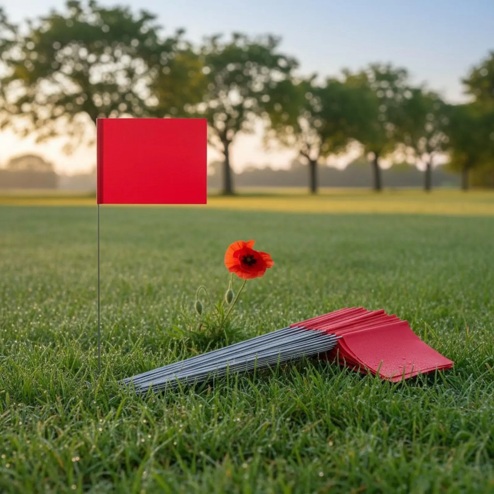PVC Marking Flag Highly Visible Wire Stake Flag Surveyor Ground Marker Weather-Resistant Versatile for Farms, Sports Fields
PVC Marking Flag Highly Visible Wire Stake Flag Surveyor Ground Marker Weather-Resistant Versatile for Farms, Sports Fields