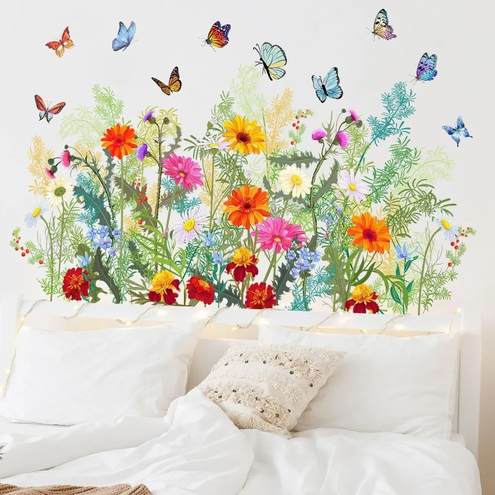 Colorful Floral Wall Stickers Flowers Daisy Butterfly Wall Decals for Living Room, Vivid Flowers Vine Decor Posters Chrysanthemu
Colorful Floral Wall Stickers Flowers Daisy Butterfly Wall Decals for Living Room, Vivid Flowers Vine Decor Posters Chrysanthemu