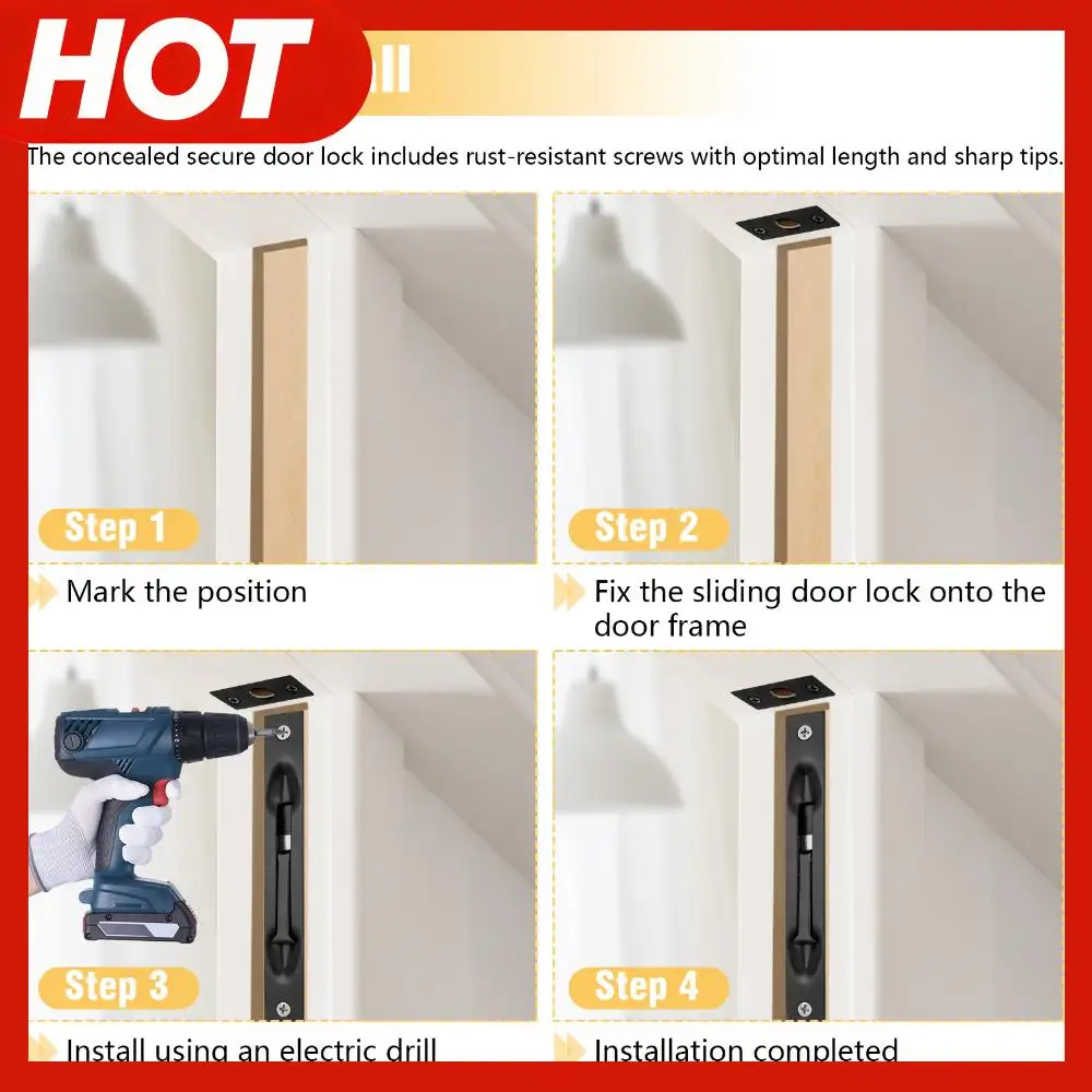 10Pcs Lever-Type Extend Bolt Lock with Rod Concealed Secure Door Lock 10In for Composite Doors/Wood Doors/Double Doors
10Pcs Lever-Type Extend Bolt Lock with Rod Concealed Secure Door Lock 10In for Composite Doors/Wood Doors/Double Doors