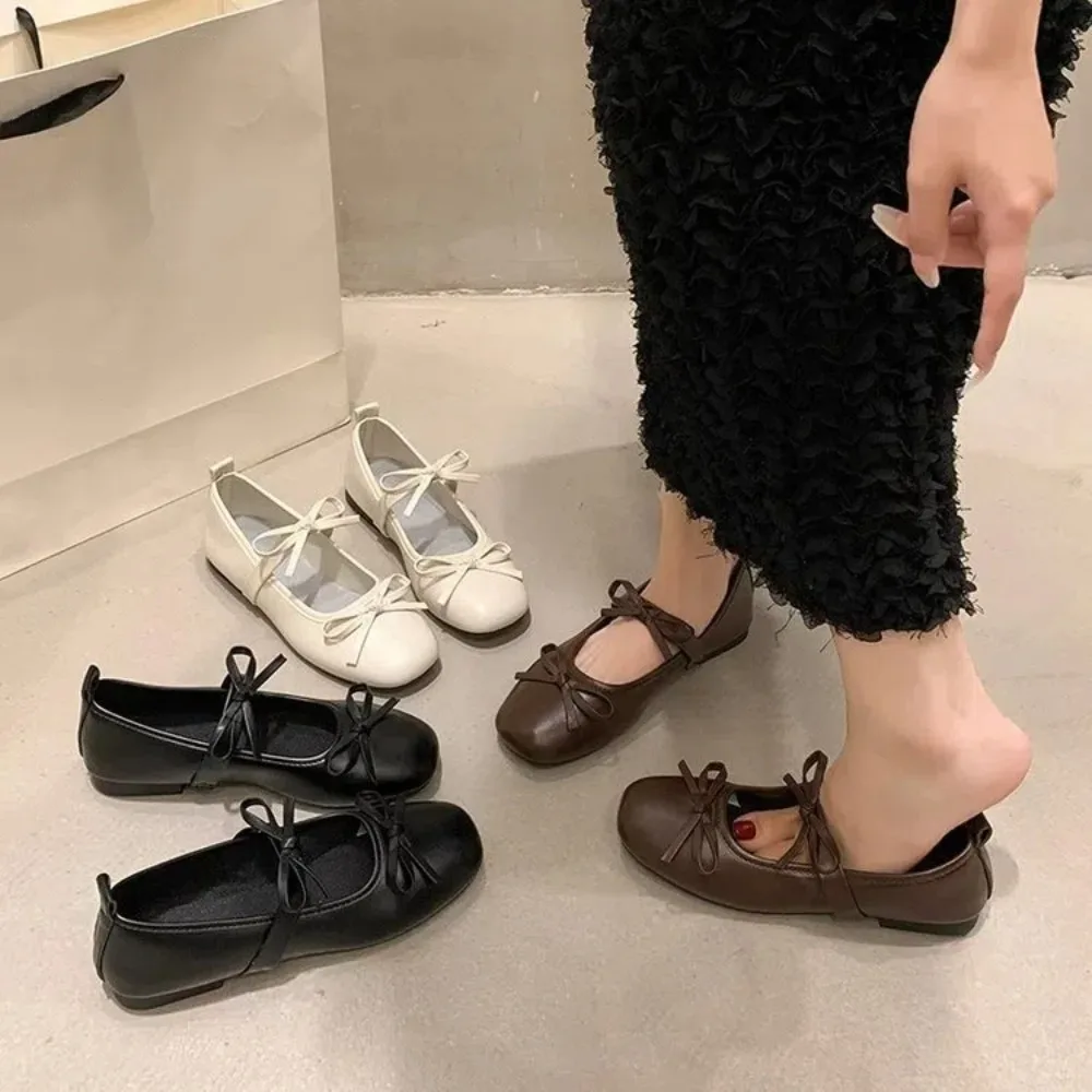 Elegant Sweet Bowknot Flat Shoes Soft Sole Solid Color Casual Ballet Flats PU Leather Boat Shoes Spring Autumn
Elegant Sweet Bowknot Flat Shoes Soft Sole Solid Color Casual Ballet Flats PU Leather Boat Shoes Spring Autumn
