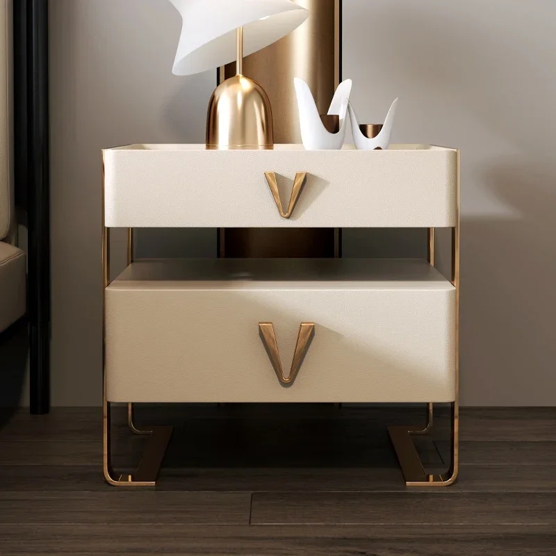 Simple Storage Nightstands Nordic Wood Luxury Aesthetic Bedside Table Modern Leather Mesita De Noche Bedroom Furniture
Simple Storage Nightstands Nordic Wood Luxury Aesthetic Bedside Table Modern Leather Mesita De Noche Bedroom Furniture