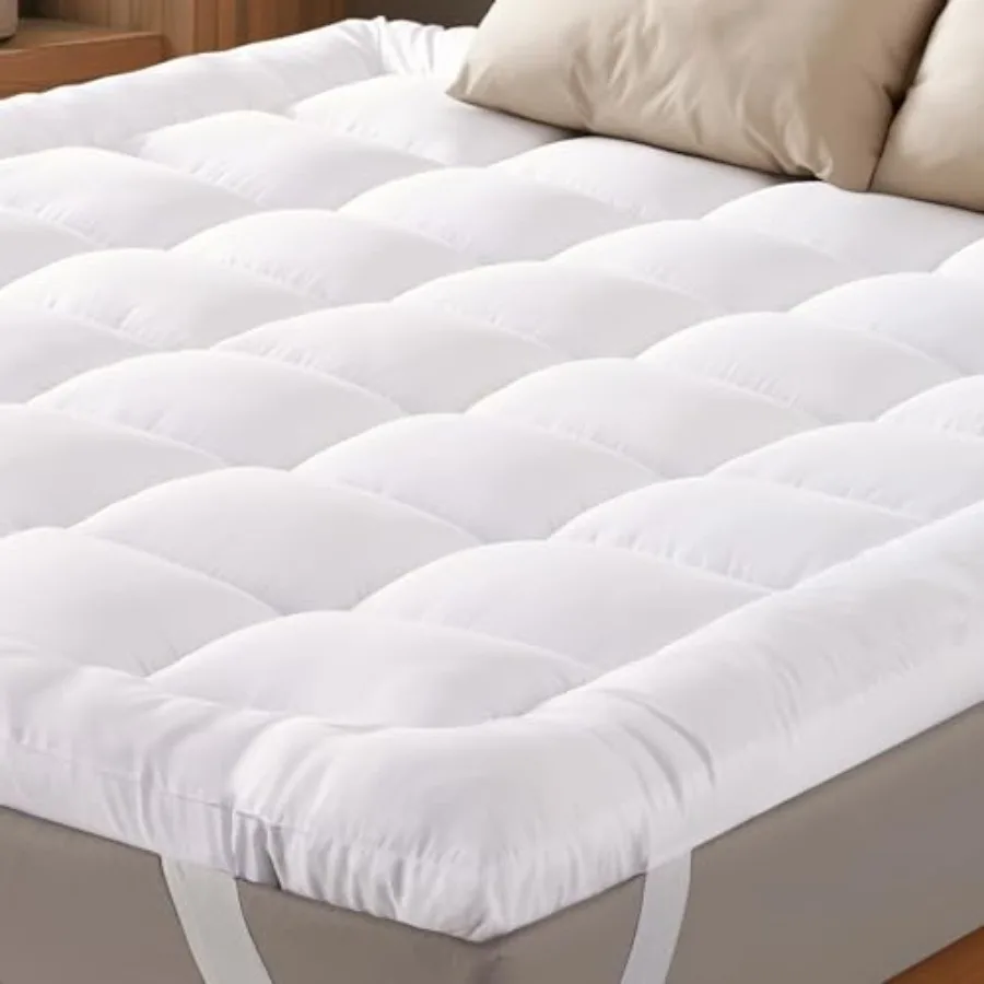 Ultra Soft Size Mattress Topper - Cloud-Like Mattress Pad for Back Support - Breathable Cooling Material for Hot Sleepers White
Ultra Soft Size Mattress Topper - Cloud-Like Mattress Pad for Back Support - Breathable Cooling Material for Hot Sleepers White