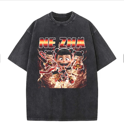 Nezha 2 Gift washed T-shirt Animation Cotton Men's and Women's Casual Breathable Crewneck Top Harajuku Y2K Short Sleeve
Nezha 2 Gift washed T-shirt Animation Cotton Men's and Women's Casual Breathable Crewneck Top Harajuku Y2K Short Sleeve