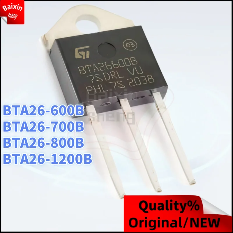 10PCS NEW BTA26 BTA26-600B BTA26-700B BTA26-800B BTA26-1200B TO-3P High power bidirectional thyristor
10PCS NEW BTA26 BTA26-600B BTA26-700B BTA26-800B BTA26-1200B TO-3P High power bidirectional thyristor